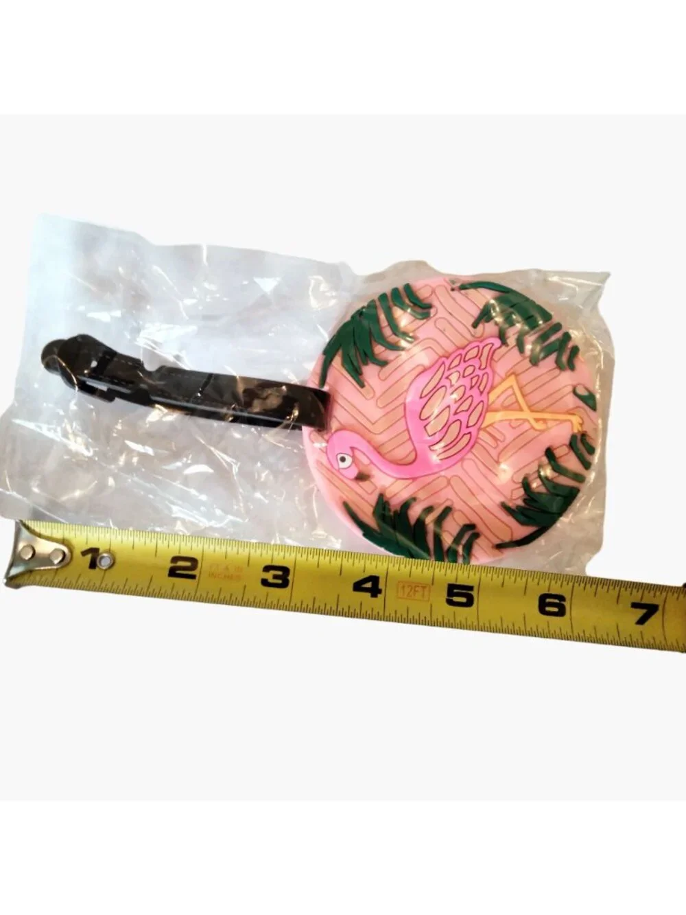 Pink Flamingo Luggage Tag ID Card Travel